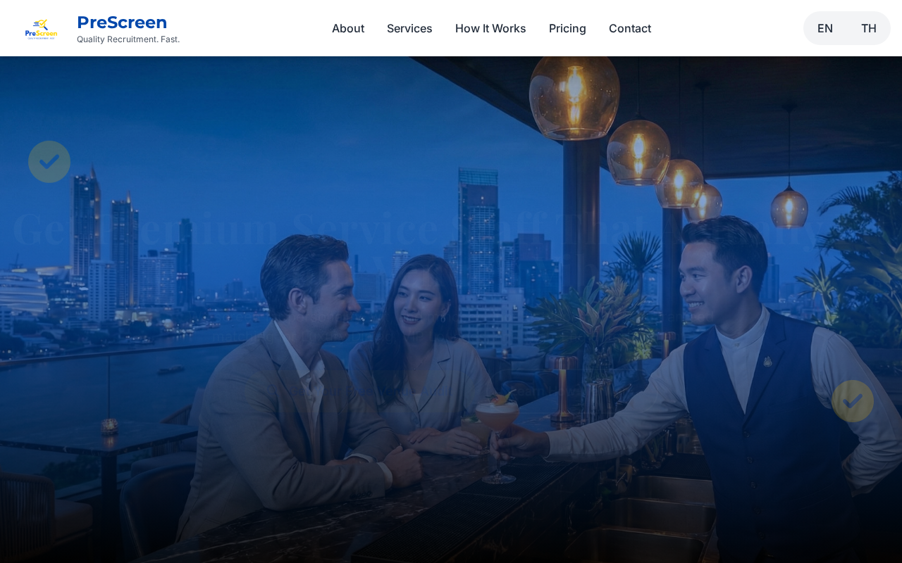 Prescreen Thailand website screenshot